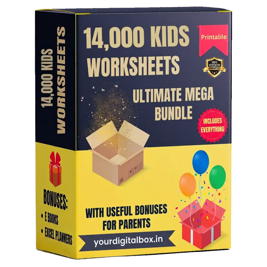 YourDigitalBox 14,000 kids printable worksheets bundle